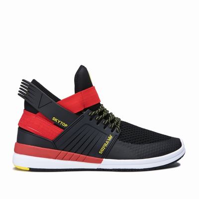 Supra SKYTOP V - Miesten Matalavartiset Tennarit - Mustat/Punainen